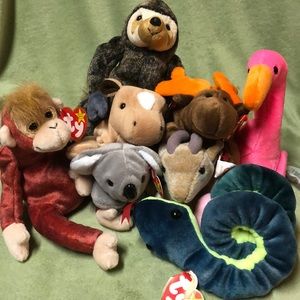 Lot of 8 Beanie Baby assortment